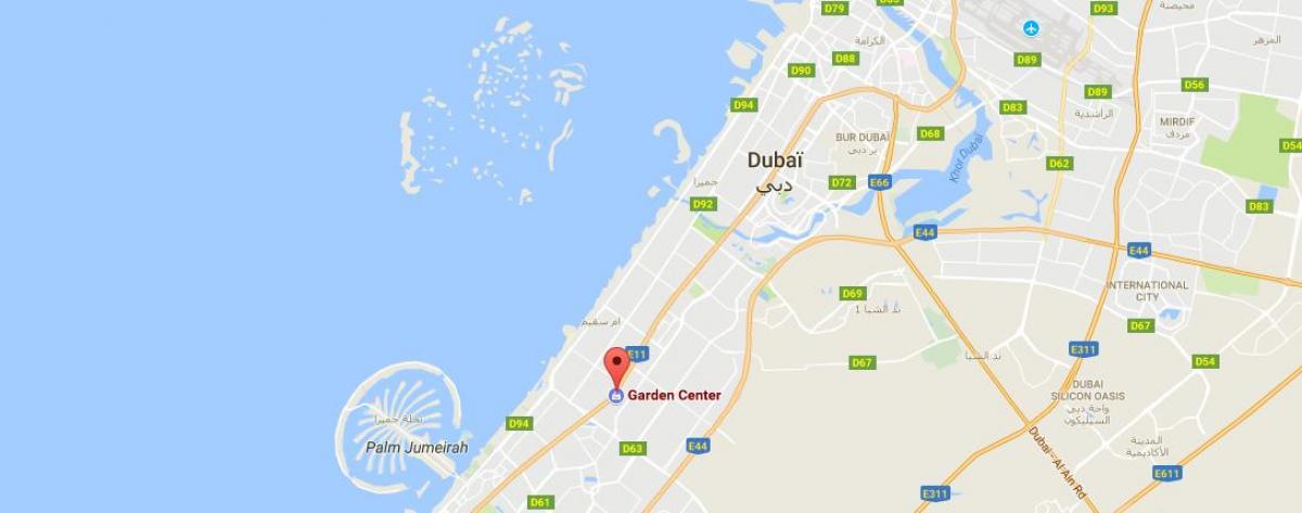 Dubai giardino in centro mappa
