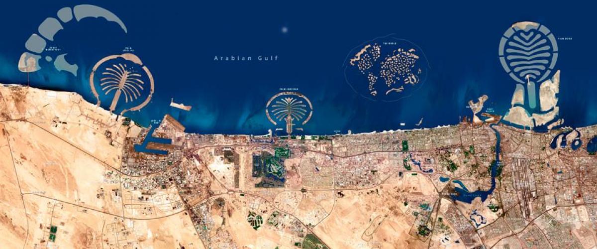 mappa satellitare di Dubai
