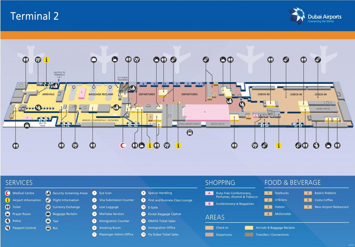 Dubai terminal 2 mappa
