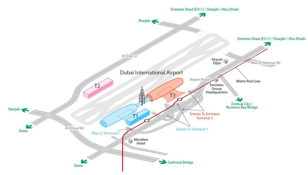 dxb aeroporto mappa