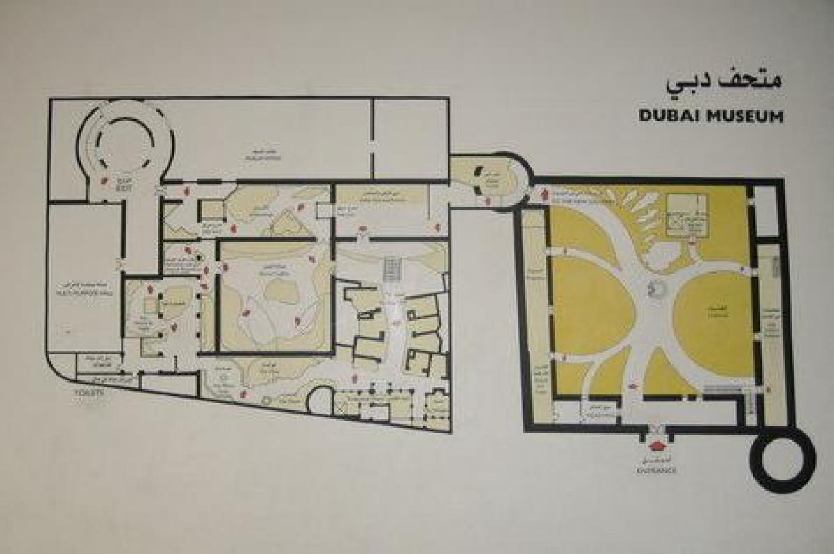 Il museo di Dubai mappa di localizzazione