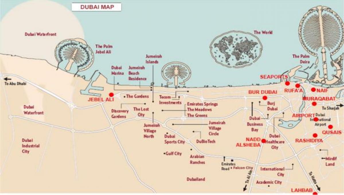 mappa di Jebel Ali