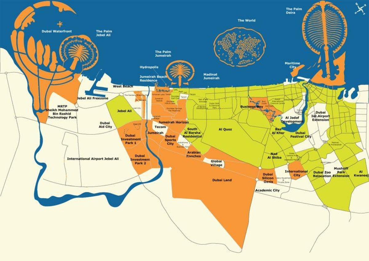 Dubai Mappa Delle Isole 