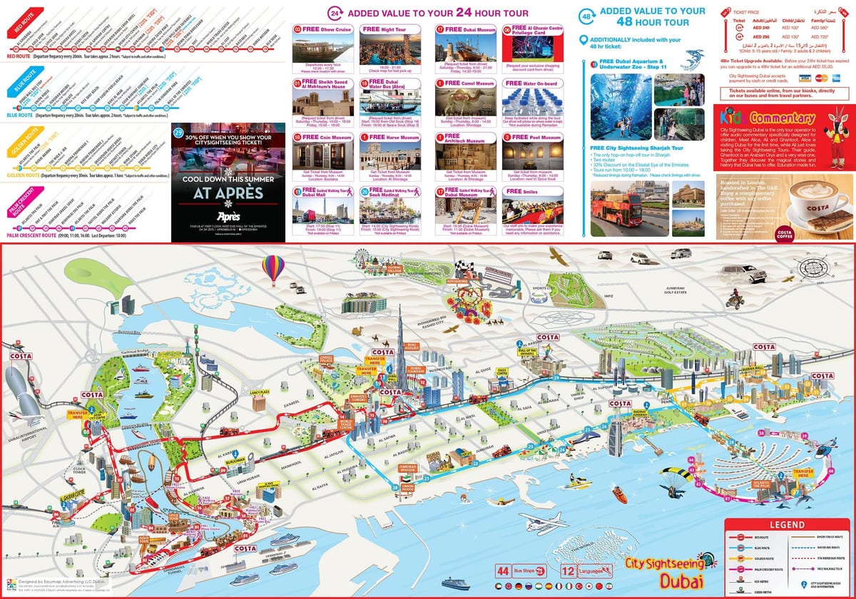 Dubai tour mappa