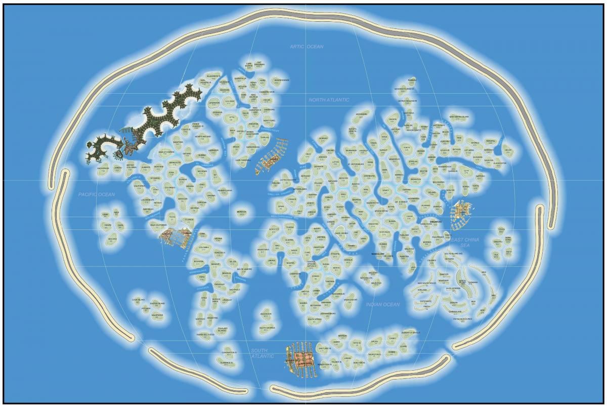 mondo, mappa isola di Dubai