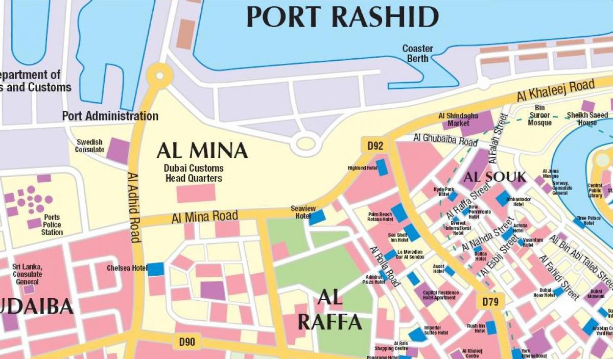 Porto di Dubai la mappa