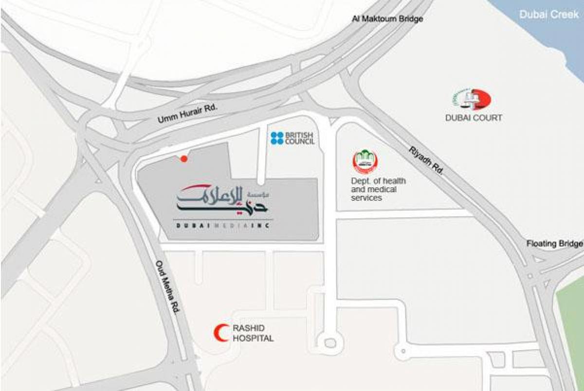 rashid ospedale di Dubai la mappa