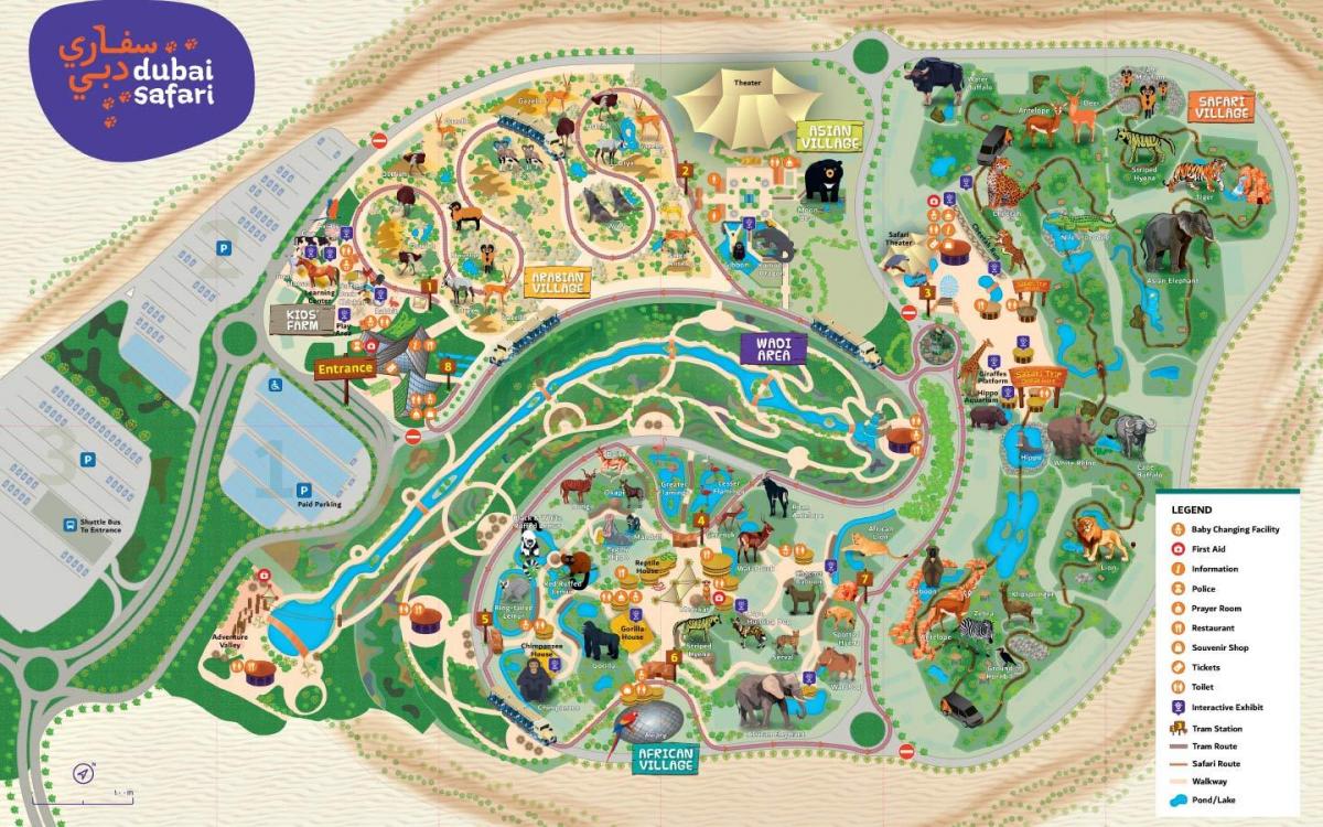 mappa di Dubai zoo