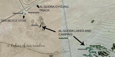Al Qudra Lago ubicazione sulla mappa