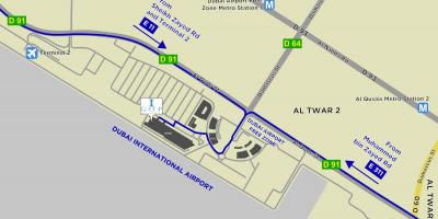 Mappa di Dubai airport free zone
