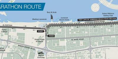 Mappa di Dubai marathon