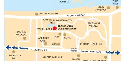 Dubai media city mappa di localizzazione