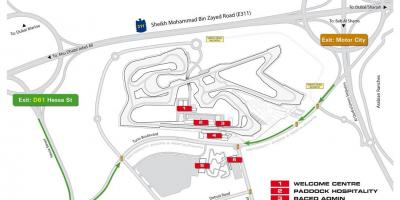 Mappa di Dubai motor city