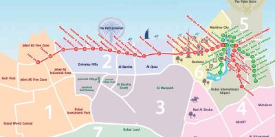 Mappa di Dubai quartieri
