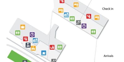 Dubai terminal 1 dell'aeroporto di ubicazione sulla mappa