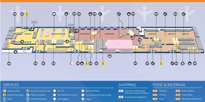 Dubai terminal 2 mappa