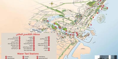 Dubai water taxi " mappa del percorso
