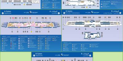Il Terminal 3 dell'aeroporto di Dubai la mappa