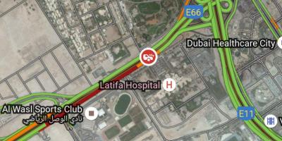 Latifa ospedale di Dubai la mappa