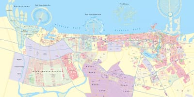 Mappa di Dubai